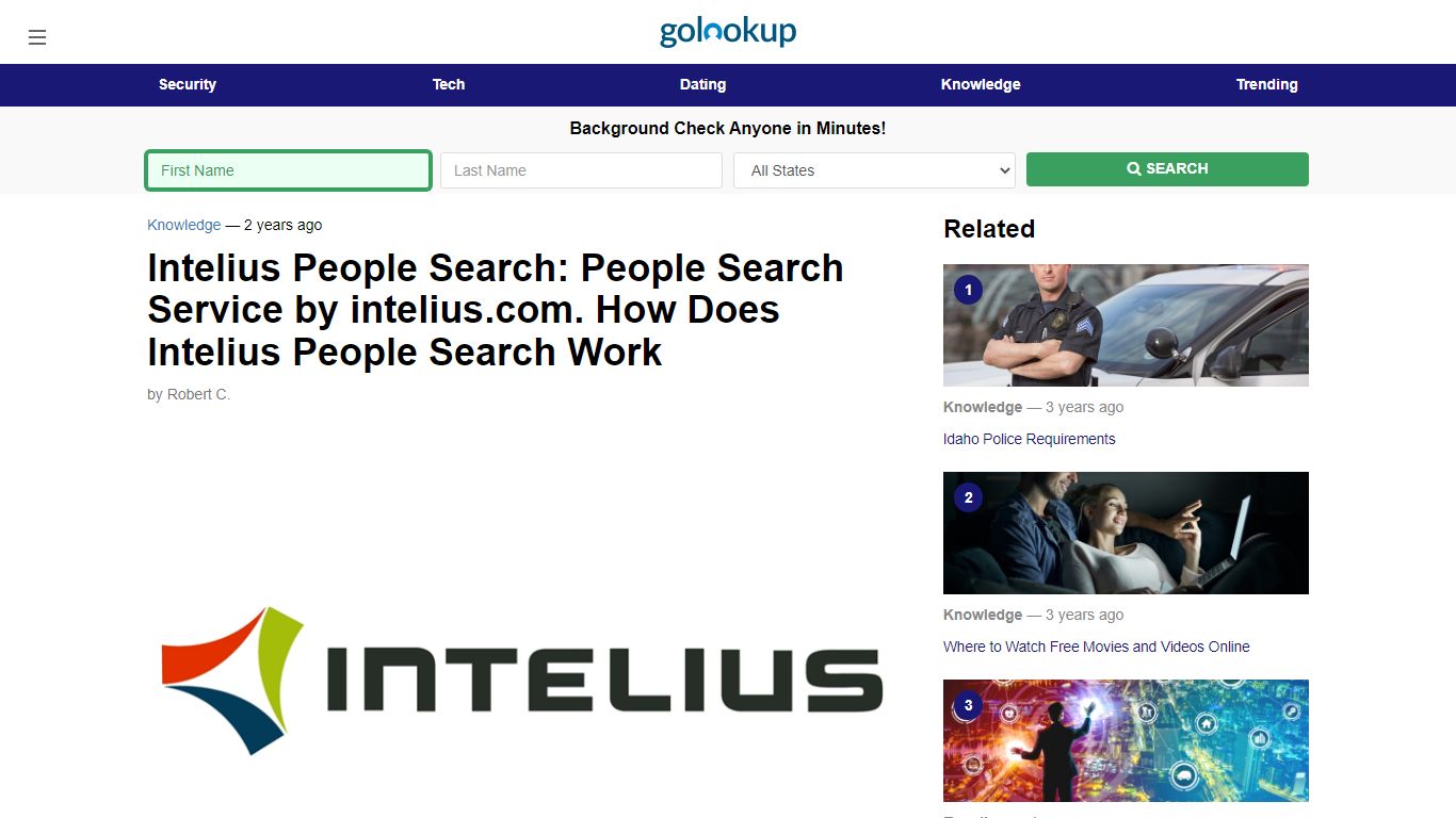 Intelius People Search, People Search Intelius - GoLookUp